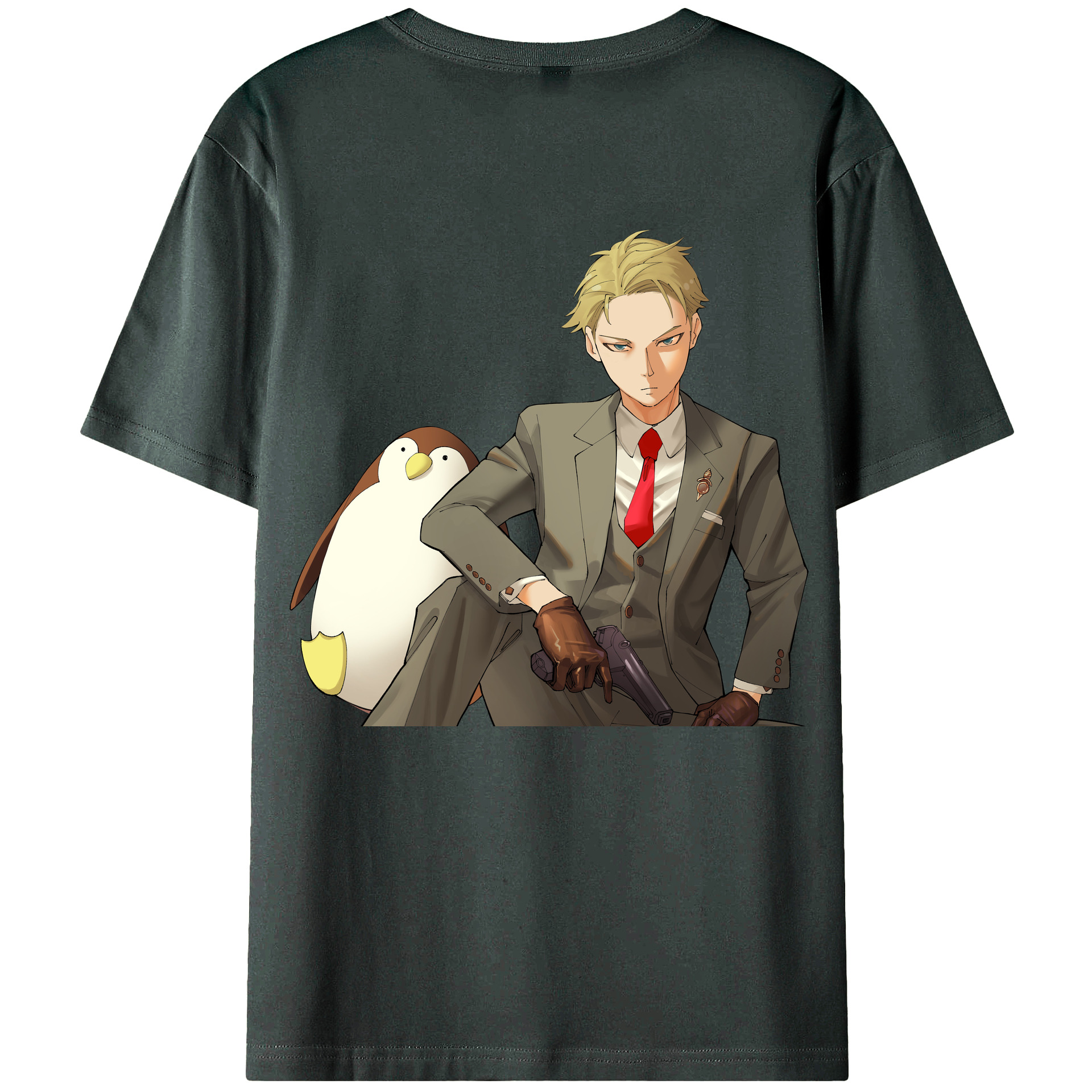 （画像用） SPY×FAMILY间谍家家酒 綿100％ メンズ半袖Tシャツ（バックプリント） 通気性
